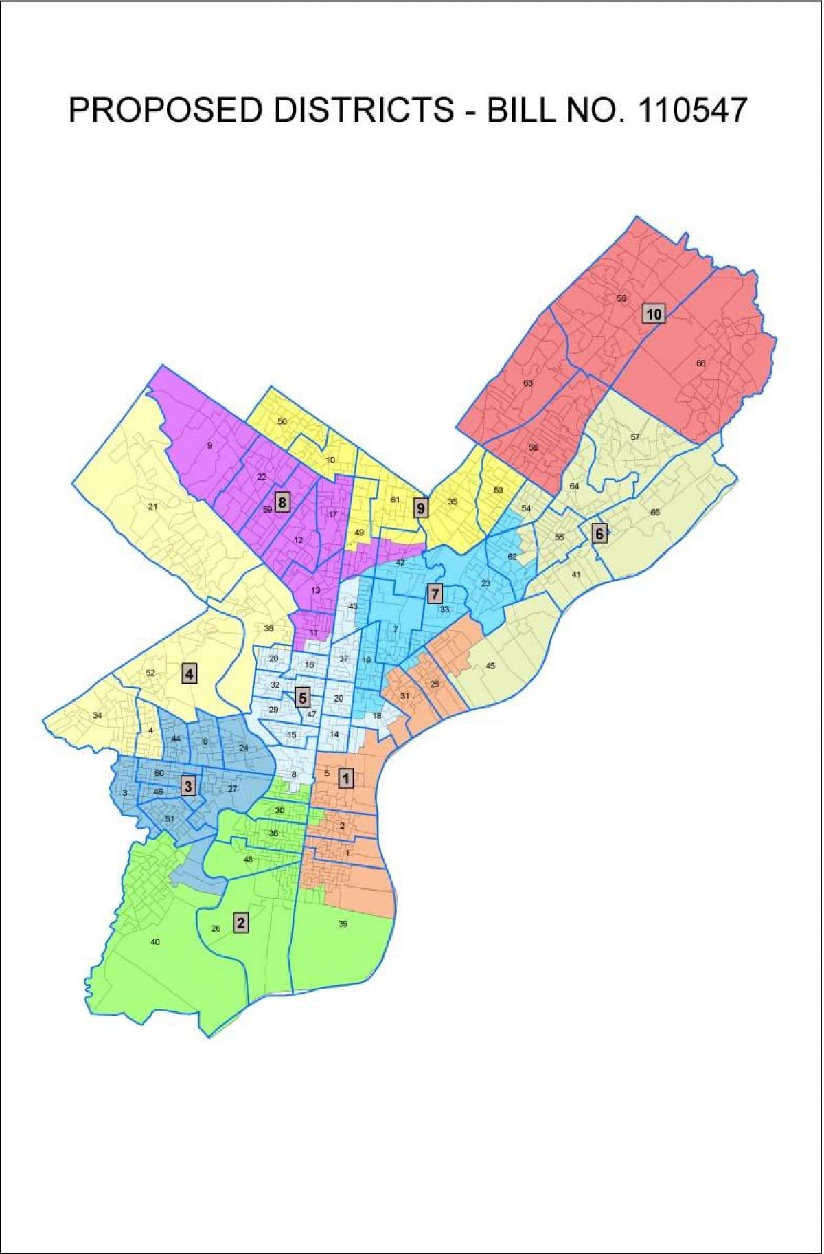 kaart van Philly gebied