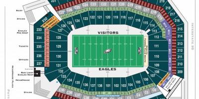 Philadelphia eagles stadion kaart