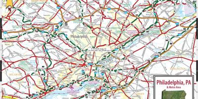 Philadelphia, Pennsylvania kaart