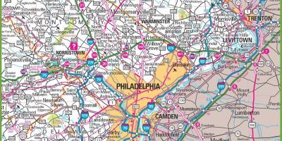 Kaart Philadelphia