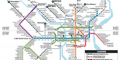 Kaart van Phila metro