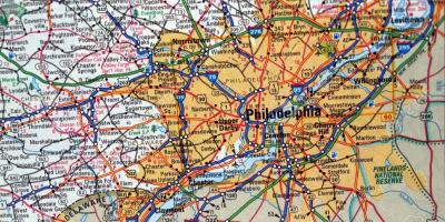 Kaart van Philadelphia pa