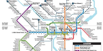 Metro kaart Philadelphia