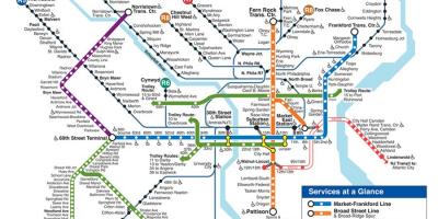 Metro kaart Philadelphia